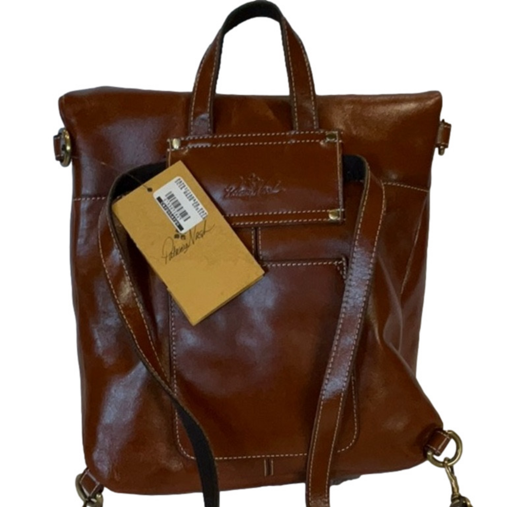Brown Leather Backpack by Patricia Nash